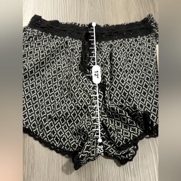 Volcom Black & White Simple Things Jacquard Soft Knit Shorts Size S - Picture 7 of 8